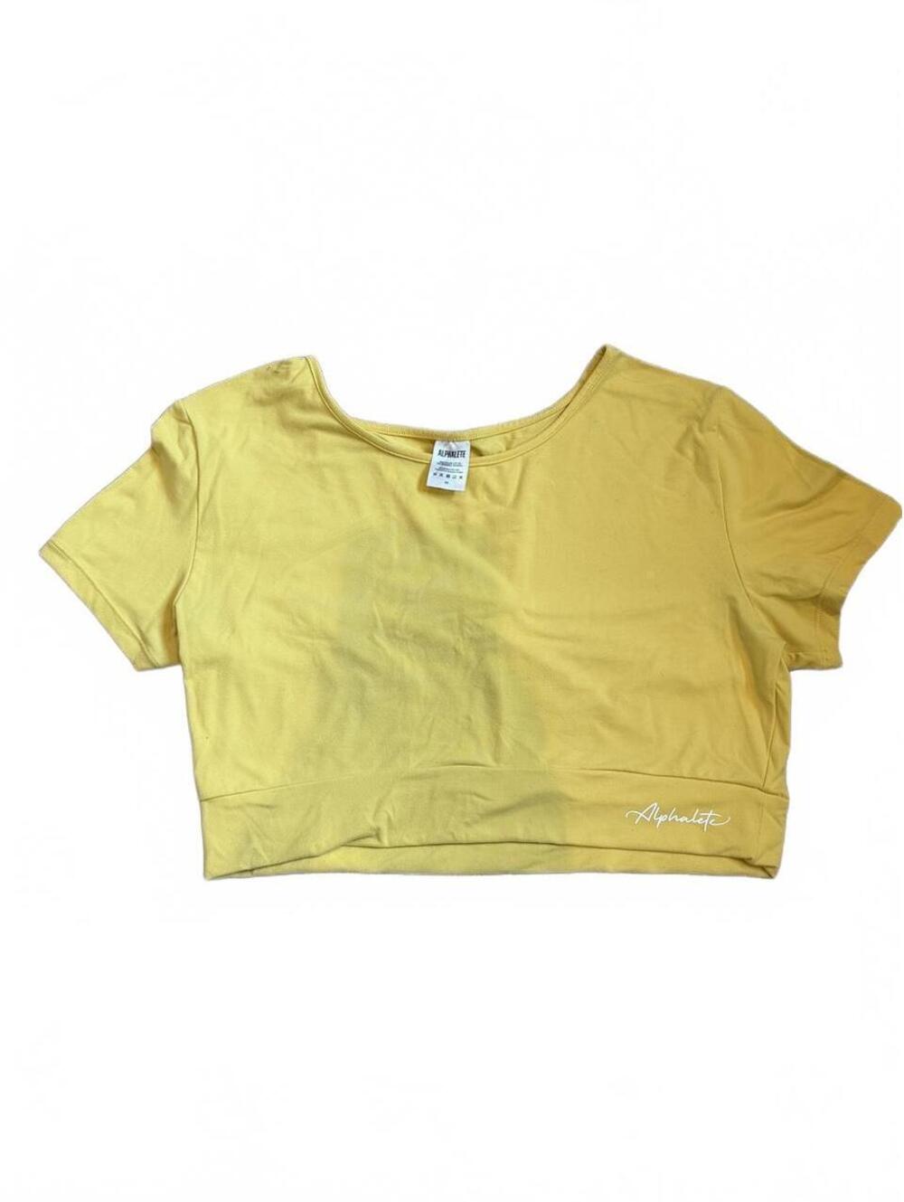 Alphalete Women's Yellow Crop-top